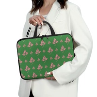 Sac pour ordinateur portable rose et vert personnalisé, sac d'ordinateur portable multi-tailles, fournitures de bureau, vente chaude à bas prix