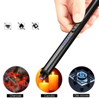 Briquets Usb sans flamme personnalisés, allumage de cuisinière à gaz domestique, bâton de bougie, briquet électronique
