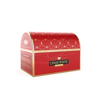 Individuelles Logo Papier Schmuck Koffer Schatzverpackung Karton Schatztruhe Box