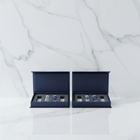 Boîte cadeau de luxe personnalisée, nouveau design populaire, fermeture magnétique, 2 flacons, 4 flacons, emballage de flacons de peptides avec insert en mousse