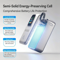 Batterie externe semi-solide MH857A avec écran TFT carré AI, testée à la chute de 10 mètres, 20000 mAh, charge rapide PD 45W/65W pour 4 appareils