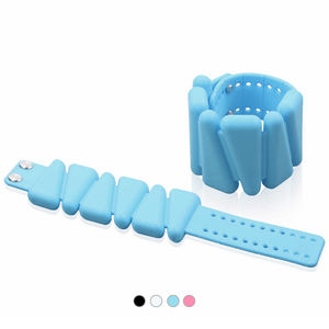 2 lb/paire, étanche, portable, force, exercice de Fitness, réglable, Bracelet en métal en Silicone, <span class=keywords><strong>cheville</strong></span>, poignet, bracelets de poids - Product Image 1