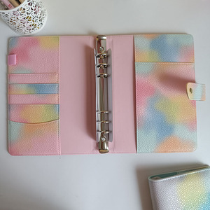 Amazon en çok satan A5 A6 PU deri gevşek yaprak klasörü 6 yüzükler organizatör planlayıcısı <span class=keywords><strong>Notebook</strong></span> kılıfı bütçe planlayıcısı Binder - Product Image 2