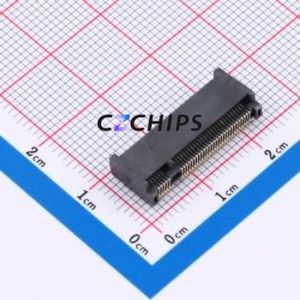 X1302WVS-67CB-LPV01 Hard Drive Connector (SAS/SATA/M.2) SMD Connector M.2-B Key Female 67P Horizontal Mount - Product Image 1