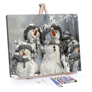 Tranh Đóng Khung Phong Cảnh Tuyết Tự Làm Theo Số Tranh Cậu Bé 40 50 Bức Tranh Nghệ Thuật Túi Vải Lanh Opp Phong Cảnh Trang Trí Tường Hình Vuông Châu Âu - Product Image 3