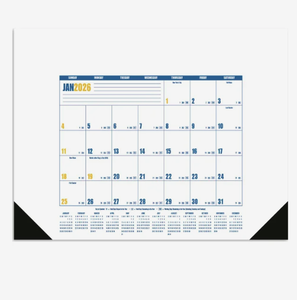Calendriers de bureau multicolores personnalisés 2027, blanc et bleu, logo personnalisé, cadeau promotionnel, vente <span class=keywords><strong>en</strong></span> gros pour entreprises - Product Image 3