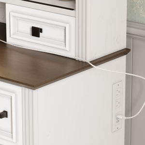 Festival de Compras de Marzo: Tocador de <span class=keywords><strong>Maquillaje</strong></span> Estilo Rústico de 47.2 Pulgadas, Mesa de <span class=keywords><strong>Maquillaje</strong></span> <span class=keywords><strong>con</strong></span> <span class=keywords><strong>Espejo</strong></span> LED Deslizante, Almacenamiento y Taburete - Product Image 3