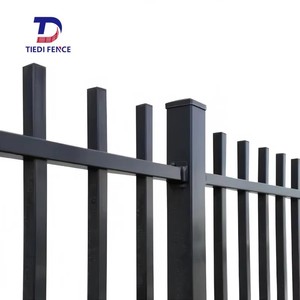 Kunden spezifisches Design Hohl quadrat rohr Eisenzaun Europäischer Schmiedeeisen zaun Horizontale Palisade Stahlrohr Gartenzaun platte - Product Image 1