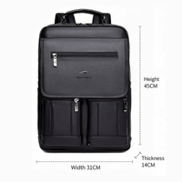 Sac à dos en cuir PU pour homme avec logo personnalisé, imperméable, antivol, pour étudiants, pour ordinateur portable, vente en gros