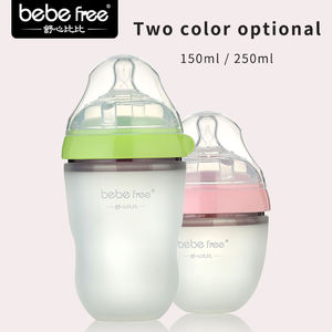 Botella de leche sin BPA <span class=keywords><strong>para</strong></span> bebés, con logotipo personalizado, ecológica, grado alimenticio, pezón, alimentación infantil, de silicona - Product Image 6