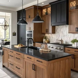 Classic European Modular Kitchen with Soft <b>Grey</b> <b>Cabinets</b> Elegant Storage and Premium Design for Modern Living - Product Image 1