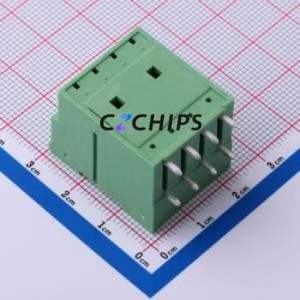 DB2ERH-5.08-2*4P-GN Plug-in Terminal Block Through hole,P=5.08mm Connector Board-to-Board / Socket - Closed 2x4P 5.08mm Green - Product Image 2