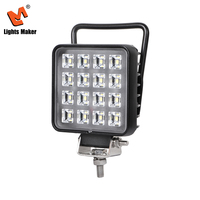 Luz de Trabajo LED Portátil de 16W, Cuadrada, Todoterreno, 3600LM, Haz de Luz Amplio, para Camioneta, SUV, Bote, ATV, Remolque, LML-0802SBF-40