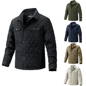Chaqueta de Moda para Hombre, Chaqueta de Negocios para Hombre, Chaqueta de Algodón con Estampado de Diamantes para Hombre, Ideal para el Invierno - Product Image 5