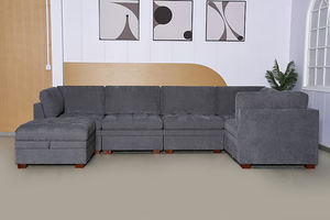 6 टुकड़े मॉड्यूलर सोफे खंड आधुनिक मुक्त संयोजन थोमास्विले डिजाइन - Product Image 5