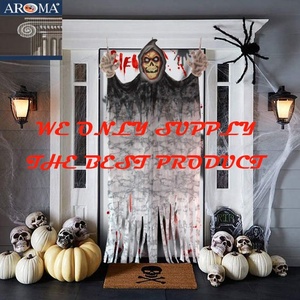 Décoration d'Halloween : Rideau de Porte de 3,6 m Multicolore pour Intérieur, avec Fantômes, Citrouilles, Diables, Sorcières, Vampires – Idéal pour Maison Hantée, Jardin et Cour - Product Image 5