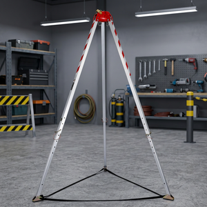 Trépied de sauvetage en alliage d'aluminium pour espaces confinés, avec système d'auto-verrouillage et protection contre les chutes - Product Image 3