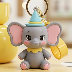 Llavero de goma con diseño de conejo y oso, personalizable con logo, colgante de coche con dije de animal, venta al por mayor - Product Image 2