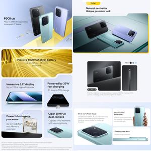 คลังสินค้าฮ่องกง <span class=keywords><strong>Xiaomi</strong></span> POCO C85 รุ่น Global ขนาด 6.9 นิ้ว 8GB+256GB Octa Core NFC 4G <span class=keywords><strong>Google</strong></span> <span class=keywords><strong>Play</strong></span> แบตเตอรี่ 6000mAh รองรับหลายภาษา กล้อง 50MP โทรศัพท์มือถือ - Product Image 2