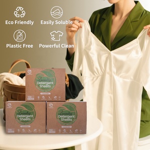 SANYUAN Prix d'usine Bandes de lessive écologiques Parfum lavande Feuilles de lessive en boîte avec enzyme active solide - Product Image 4