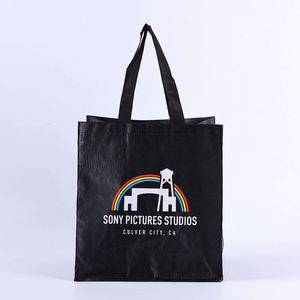 <b>Black</b> PP Woven <b>Bag</b> Full-color Printed Laminated PP Woven <b>Bag</b> Waterproof Handheld Shopping <b>Bag</b> - Product Image 3