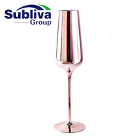Flûte à Champagne Eudora plaquée cuivre 350ml