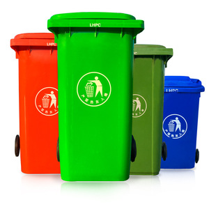 Contenedores de Basura para Exteriores de 240L, Plástico Rectangular con Tapa, para Comunidades Residenciales, Contenedor con Pedal para Clasificación de Residuos - Product Image 2