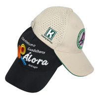 Casquettes de sport perforées pour la course à pied, nouvelle collection en gros, casquette de baseball personnalisée à 5 panneaux en nylon, broderie, séchage rapide, découpe au laser, casquette de golf
