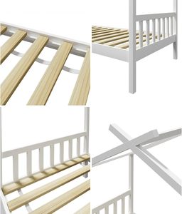 Lit enfant en bois Montessori, design 2025, prix de gros, lit <span class=keywords><strong>maison</strong></span>, chambre à coucher, école maternelle, hôtel, lit pour enfants - Product Image 4