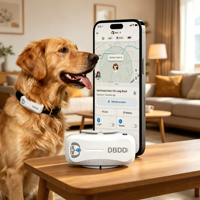 Traceur GPS 4G pour animaux de compagnie : localisation en temps réel, alertes géofences, lumière LED, messages sonores, moniteur de santé, diagnostic IA, IP67, plastique