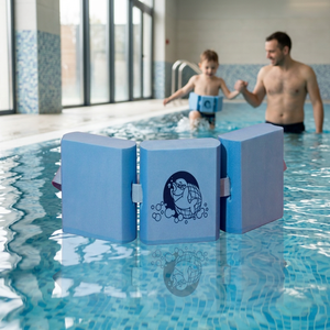 Ceinture de flottation en mousse EVA bleue avec dauphin pour enfants de 5 ans et plus, aide à la sécurité en piscine, utilisation occasionnelle, toutes saisons - Product Image 1