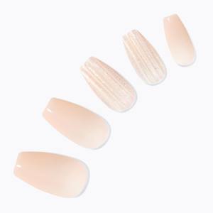 Dessing Diva Coffin Glass Beige <b>Artificial</b> <b>Fingernails</b> - Product Image 1