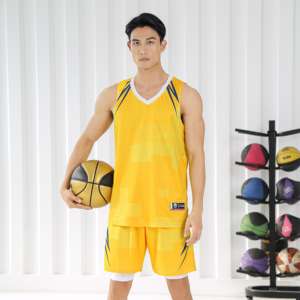 Vêtements de sport d'équipe de basket-ball personnalisés, tenue d'uniforme en maille, ensembles de maillots de basket-ball athlétiques pour adultes - Product Image 1