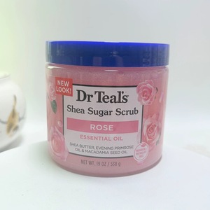 닥터 티얼의 와일드 시어버터 라벤더 크림 스크럽 설탕 에센셜 오일 각질 제거, 닭살 피부 개선, 보습 효과 538g 드롭 - Product Image 6
