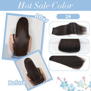 ผมต่อแบบเทป K.SWIGS ขนาดเล็ก ผมแท้ 100% ไม่ใช่เรมี่ ผมยุโรป 16 นิ้ว สีน้ำตาลเข้มตรงธรรมชาติ แบบเส้นเดียว - Product Image 5