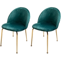 Chaises de salle à manger de luxe en velours de restaurant moderne meubles de salle à manger chaise de salle à manger en velours vert à dossier circulaire