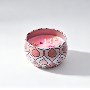 Ensemble de 4 bougies parfumées en boîte avec fleurs séchées, délice floral et parfumé, bougies en cire de soja faites à la main, ensemble cadeau - Product Image 3