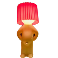 Lampe de bureau LED ABS créative Veilleuse amusante pour garçons timides Alimentation enfichable pour petite pièce