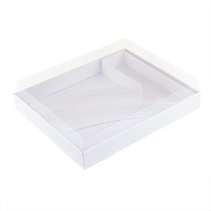 Vente en gros de boîte à gâteau transparente en papier cadeau pour pignon de 12 pouces avec poignée - Product Image 3