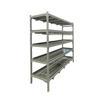 Table de culture hydroponique pour pépinière agricole 2*4/4*4, système d'irrigation par flux et reflux, avec poteaux de treillis et bac de culture en plastique