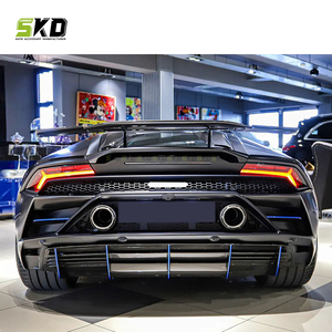 Base de coffre arrière pour Lamborghini Huracan <span class=keywords><strong>EVO</strong></span>/Spyder 2019, Spoiler en fibre de carbone, Amélioration style <span class=keywords><strong>EVO</strong></span> RWD, Base de coffre arrière - Product Image 5