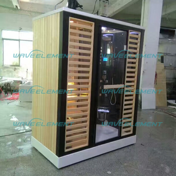 sauna and steam combined room/ wooden sauna steam room/ mini steam sauna room