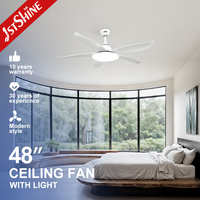 Ventilateur de plafond intelligent 1stshine 48 pouces avec télécommande, design moderne, efficace, assurance qualité, avec lumière LED