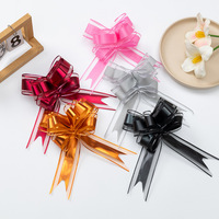 Nœuds à tirer floraux colorés pour cadeaux - Ruban en organza écologique et durable pour mariages, anniversaires et fêtes