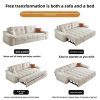 Sofá Cama de Chenilla Prémium Resistente a los Arañazos: Uso Dual Integrado, Plegable y Extensible para Salas de Estar y Estudios Pequeños