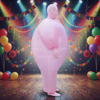 Costume gonflable pour adulte, poisson blanc et rose, convient aux tailles de 1,5 à 2 m. pour Noël, le cosplay, les fêtes, les spectacles sur scène et les soirées costumées.
