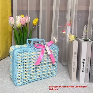 Paniers de rangement portables modernes et durables <span class=keywords><strong>en</strong></span> rotin pour la décoration de mariage, <span class=keywords><strong>en</strong></span> plastique, capacité 3-6L, pour le salon - Vente <span class=keywords><strong>en</strong></span> gros - Product Image 3