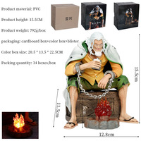 Vente en gros de figurines d'action d'anime Luffy Zoro de 15 cm, figurine en PVC de dessin animé, figurine assise avec LED, modèle de collection, jouets