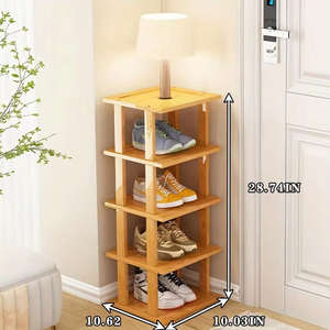 Bán Buôn Hiện Đại Tối Giản Bóng Dọc 5 Tầng Giày Giá Tre Góc Giá Giày - Product Image 3