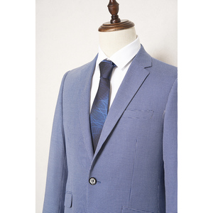 Costumes pour hommes <span class=keywords><strong>Blazer</strong></span> Respirant Single-Based <span class=keywords><strong>Bleu</strong></span> clair à <span class=keywords><strong>carreaux</strong></span> DMHBX007S-A2 Veste de costume faite à la main pour hommes Élégant - Product Image 3